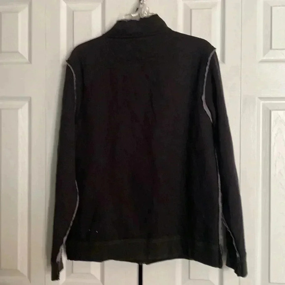 Industry zipper black & gray sweatshirt jacket - Picture 6 of 16